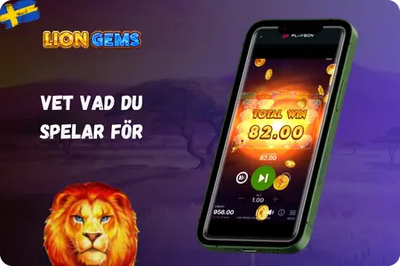 Lion Gems Hold and Win stor vinst på mobil